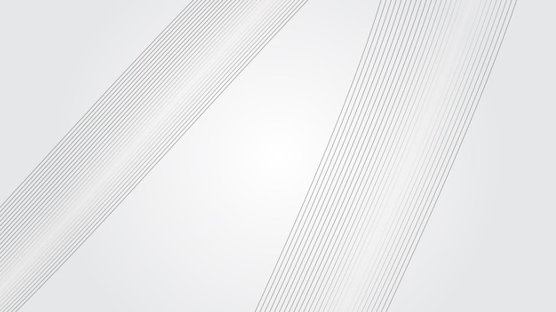 Fondo de gradiente blanco con línea de curva dinámica imagen vectorial de papel de pared para telón de fondo o presentación