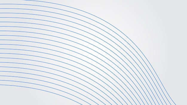 Fondo de gradiente blanco con línea de curva dinámica imagen vectorial de papel de pared para telón de fondo o presentación