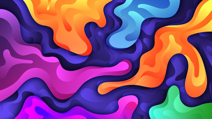 Vector fondo de gradiente de color abstracto fondo geométrico con formas líquidas ilustración vectorial