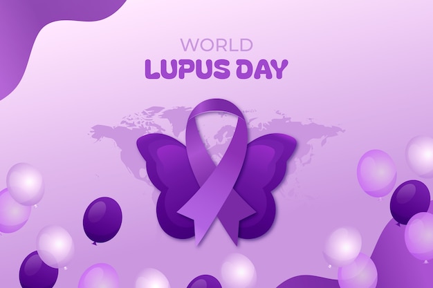 Fondo gradiente para la concienciación del día mundial del lupus