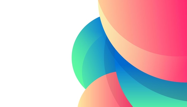 Fondo gradiente de diseño moderno redondo