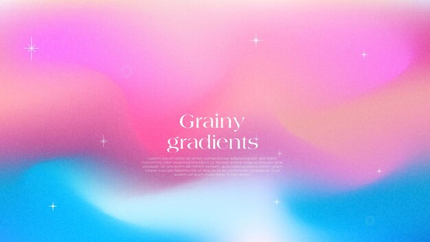 Fondo con gradiente granulado con colores suaves y efectos brillantes