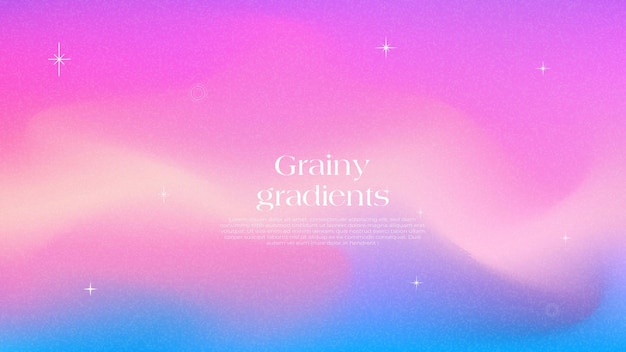 Fondo con gradiente granulado con colores suaves y efectos brillantes