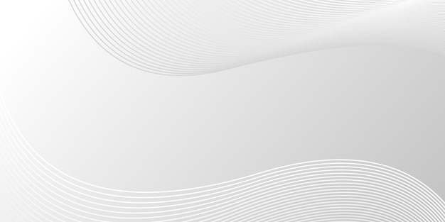 Fondo de gradiente gris con ondas de línea mínima suave elegante telón de fondo gris movimiento abstracto ondulado