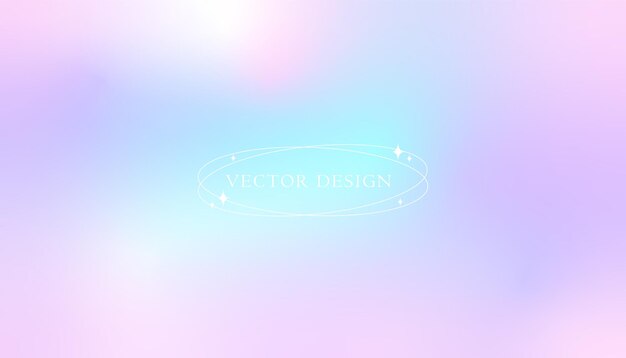 Fondo de gradiente holográfico Y2k Ilustración vectorial moderna de perlas tarjeta de borrón suave cartel de aura iridescente telón de fondo minimalista pastel para tarjetas de visita de redes sociales o diseño de sitio web