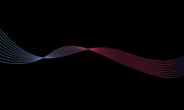 Fondo de gradiente de línea de onda abstracta