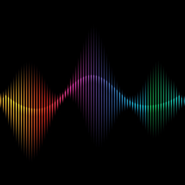Fondo de gradiente de las líneas de ondas sonoras