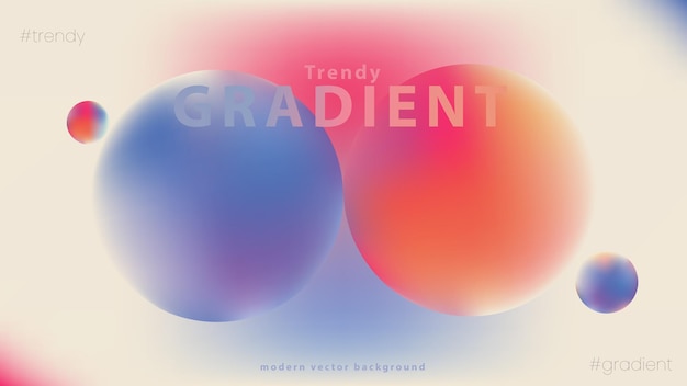 Fondo de gradiente de moda con colores vibrantes y círculo
