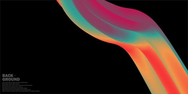 Fondo de gradiente de onda colorido Fondo abstracto líquido