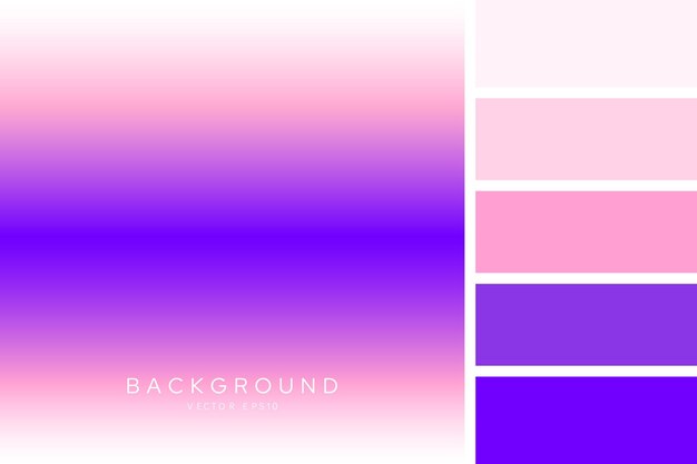 Fondo de gradiente púrpura suave con paletas de colores