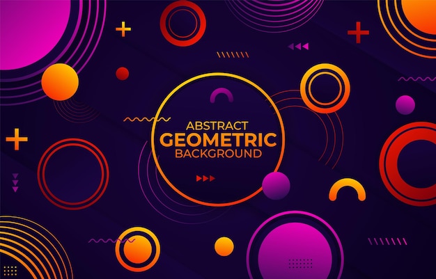 Fondo del gradiente redondo geométrico plano abstracto