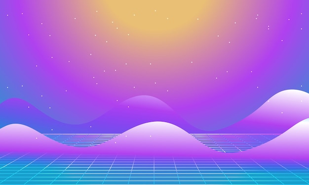 Fondo de gradiente retro lineal vectorial