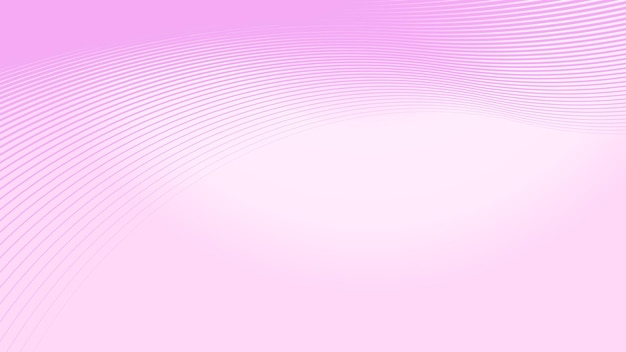 Fondo de gradiente rosa claro con imagen vectorial abstracta de línea curva