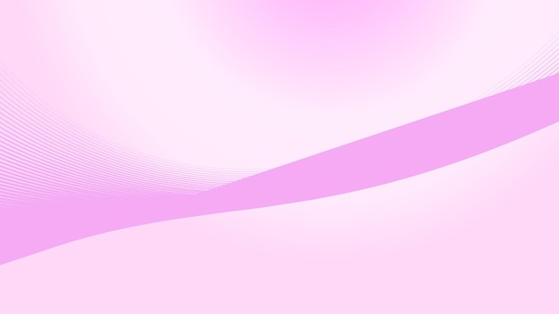 Fondo de gradiente rosa claro con imagen vectorial abstracta de línea curva
