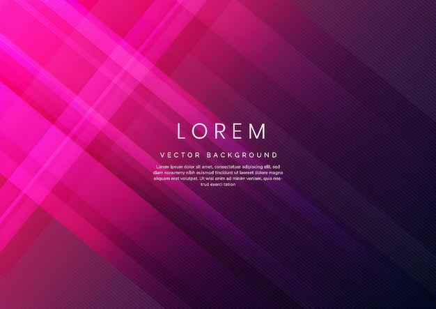 Fondo de gradiente rosa y púrpura abstracto con capas geométricas
