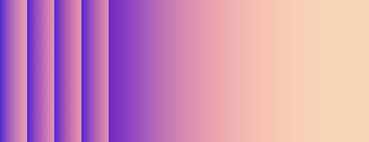 Vector el fondo gradiente con tonos púrpura y melocotón presenta rayas verticales con una textura suave y suave