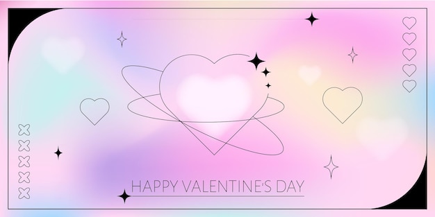 fondo de gradiente de valentín y2k para usted post de diseño
