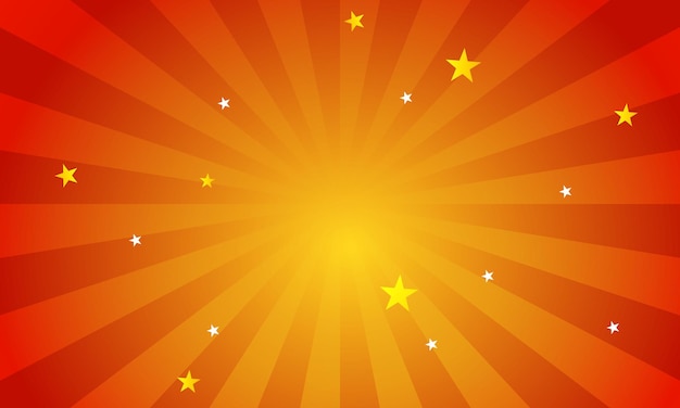 Fondo de gradiente vectorial con estrellas y rayos