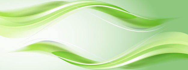 Fondo de gradiente verde de onda de banner para el punto de potencia