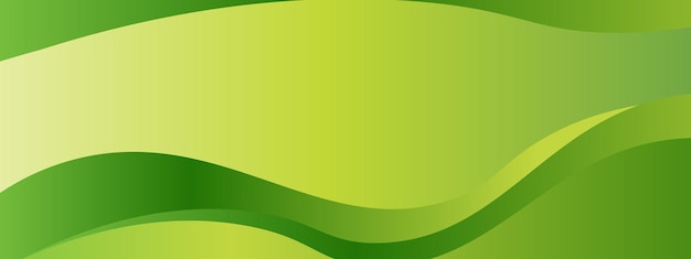 Fondo de gradiente verde de onda de banner para el punto de potencia