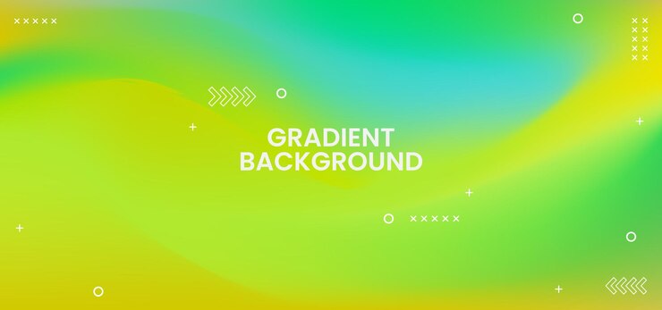 Un fondo de gradiente verde vibrante que crea una sensación de movimiento y profundidad