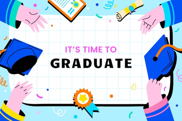 Fondo de graduación plana