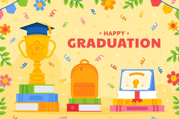 Fondo de graduación plana