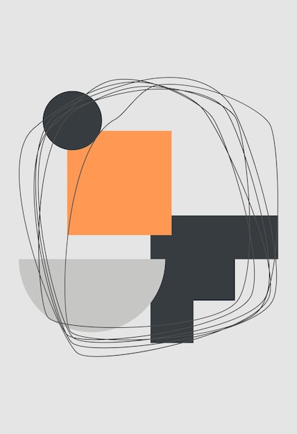 Fondo gráfico abstracto Fondo estético moderno con formas geométricas