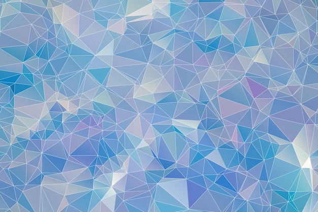 Vector fondo gráfico de ilustración de estilo de polígono triangular geométrico abstracto azul