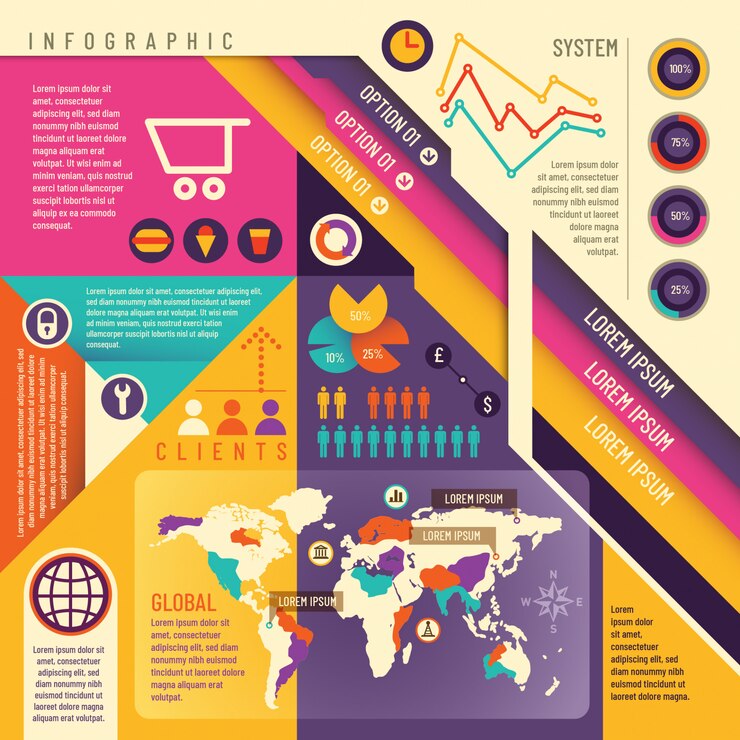 Vector fondo gráfico de información