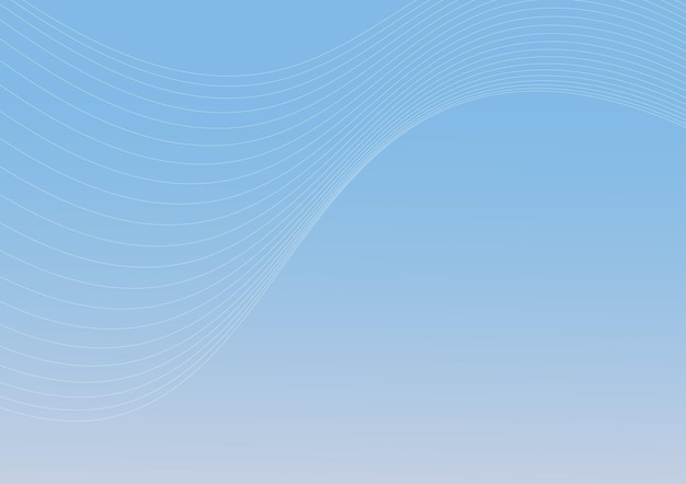 Vector fondo gráfico de línea de onda azul cielo