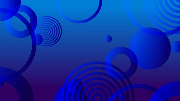 Fondo gráfico moderno degradado de círculo abstracto azul