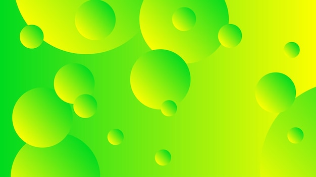 Fondo gráfico moderno degradado de círculo abstracto verde y amarillo