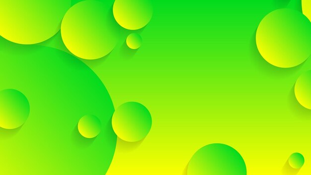 Fondo gráfico moderno degradado de círculo abstracto verde y amarillo