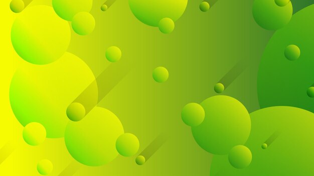 Fondo gráfico moderno degradado de círculo abstracto verde y amarillo