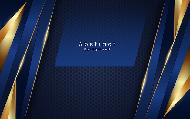 Fondo de gráficos real dorado azul oscuro