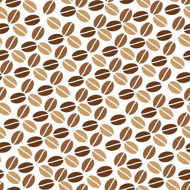 fondo de granos de café patrón vectorial geométrico sin costuras
