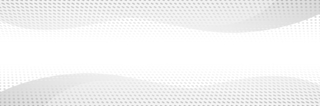Fondo gris abstracto, banner, formas onduladas, puntos de semitono