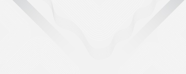 Fondo gris abstracto Rondo blanco moderno con forma de líneas geométricas
