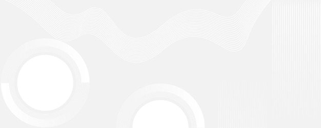 Fondo gris abstracto Rondo blanco moderno con forma de líneas geométricas