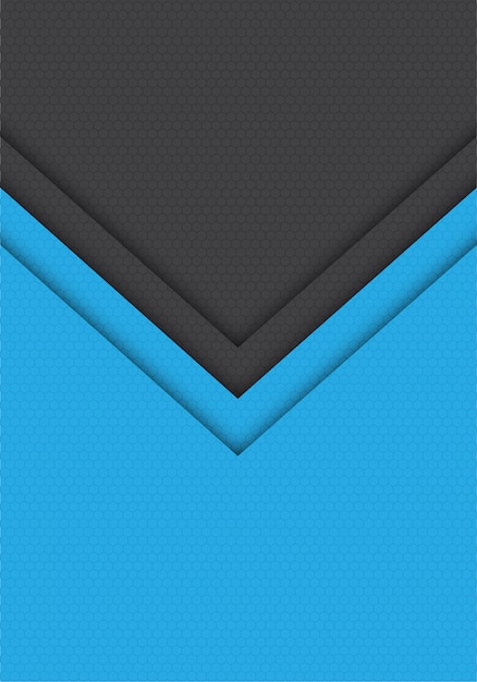 Fondo gris azul de la dirección del modelo de la malla del hexágono de la flecha.