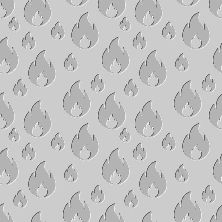 Vector fondo gris geométrico abstracto sin fisuras. fuego en un color, ilustración vectorial.