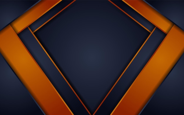 Fondo gris oscuro futurista abstracto combinado con combinación de elementos naranja