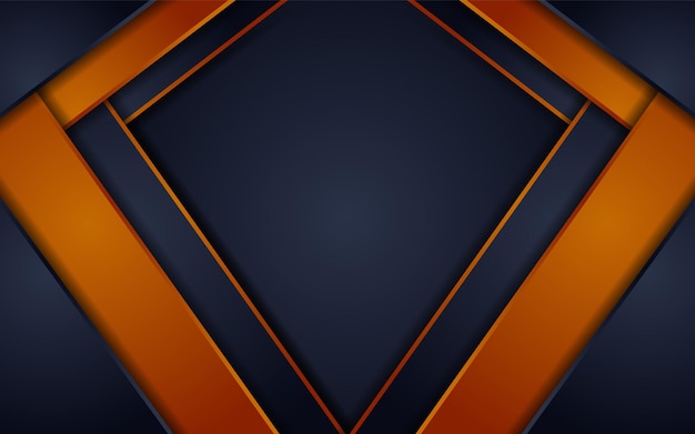 Vector fondo gris oscuro futurista abstracto combinado con combinación de elementos naranja