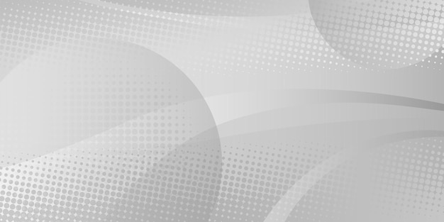 Fondo gris de patrón abstracto con círculos y puntos de semitono. Señalización gris y fondo de puntos con degradado. Patrón de papel tapiz vectorial fondo abstracto papel tapiz moderno gráfico futurista.