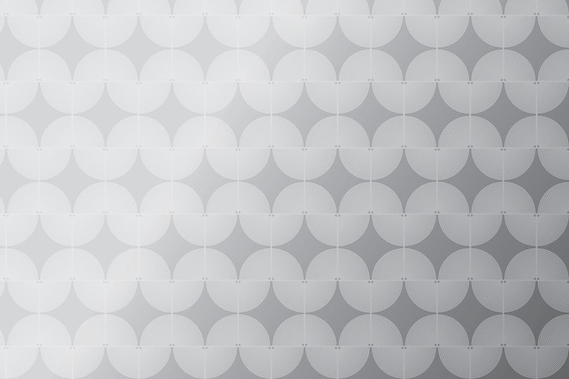 un fondo gris con un patrón de círculos en blanco