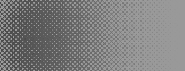 Fondo gris con patrón de puntos de gradiente de medio tono