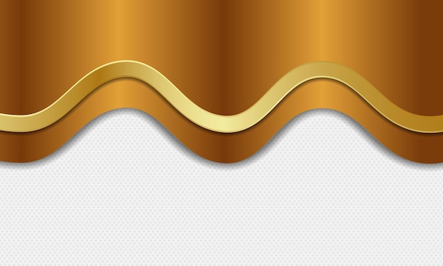 Fondo gris con rayas abstractas de líneas de onda de bronce y oro. Diseño de lujo para tu web.