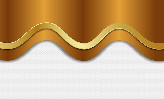 Fondo gris con rayas abstractas de líneas de onda de bronce y oro. diseño de lujo para tu web.