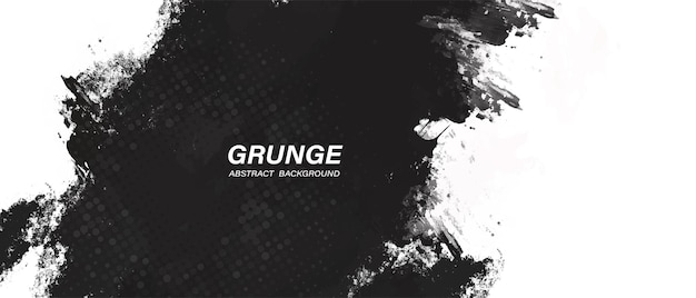 Vector fondo de grunge abstracto blanco y negro con estilo de trama de semitonos